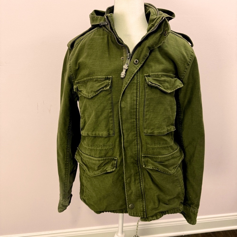 Lucky Brand size M Army Green Jacket with Removable Sherpa Liner